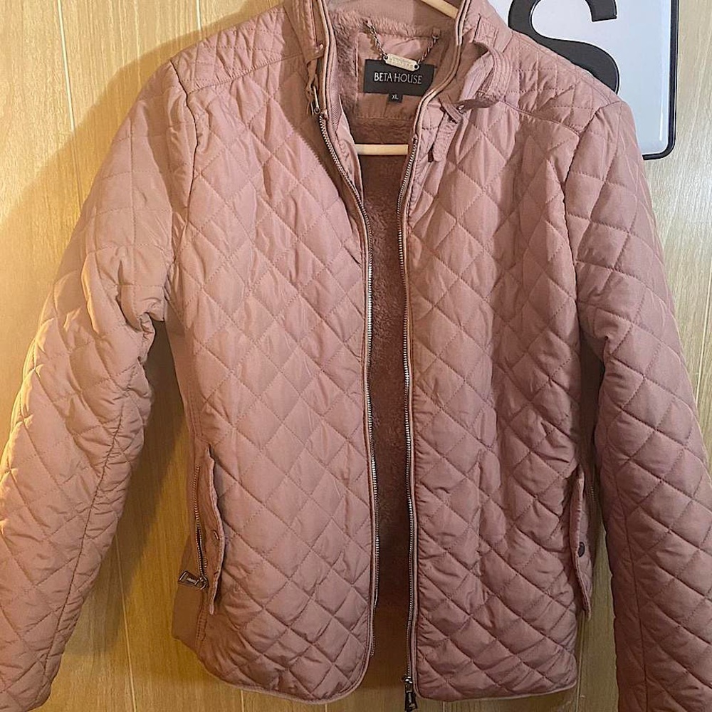 quilted faux fur lined winter coat | women’s xl